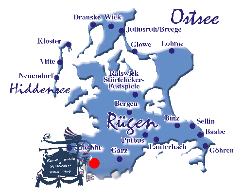 Karte von Rgen aus Mecklenburg Vorpommern